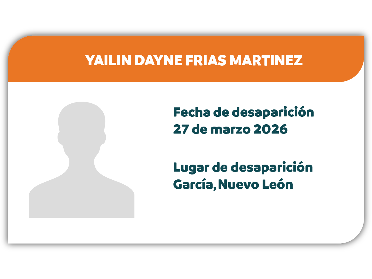 Desaparecida: YAILIN DAYNE FRIAS MARTINEZ 