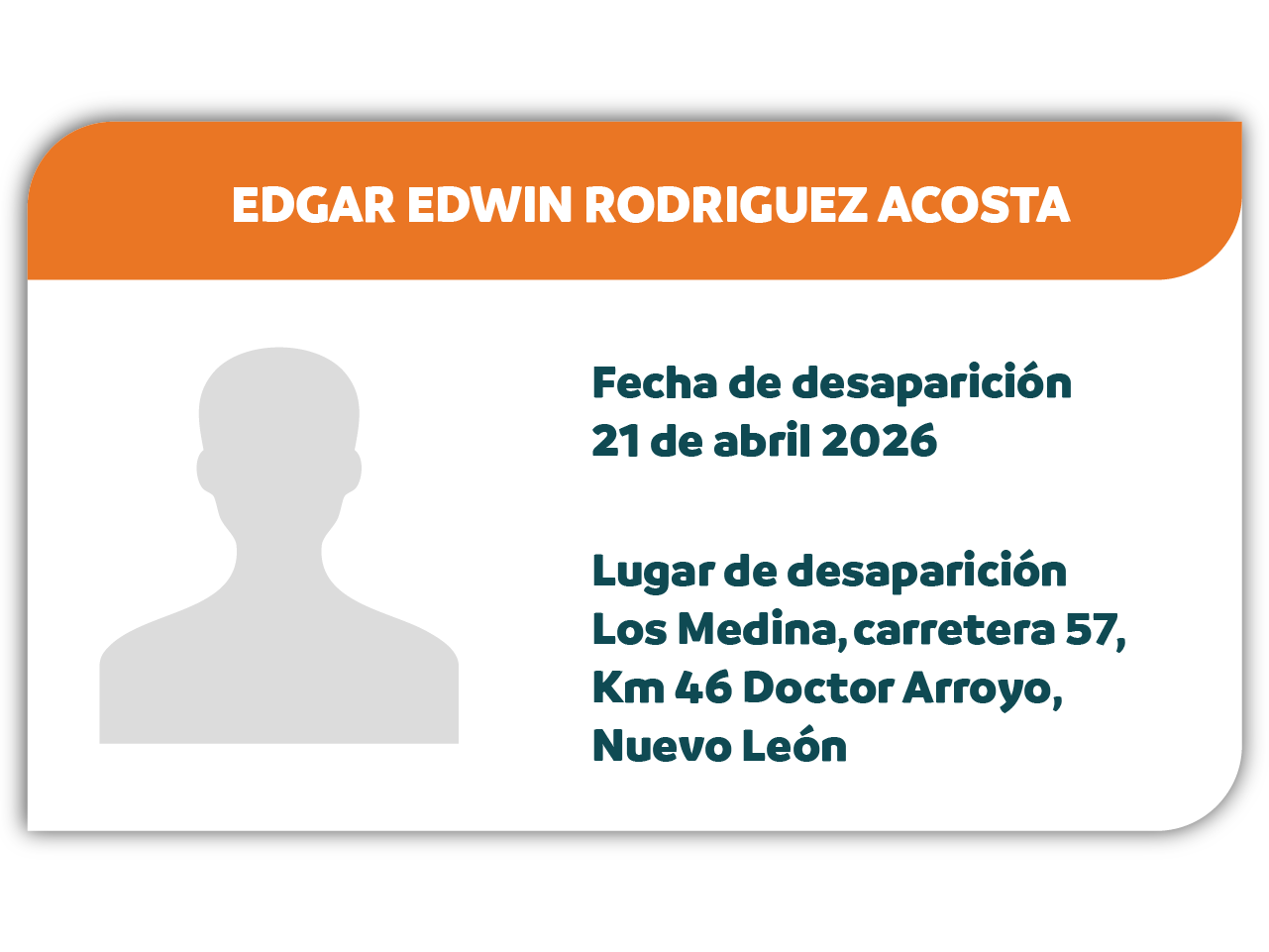 Desaparecido: EDGAR EDWIN RODRIGUEZ ACOSTA