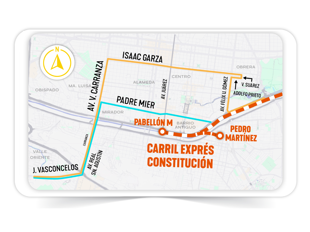 Vía alterna en San Pedro