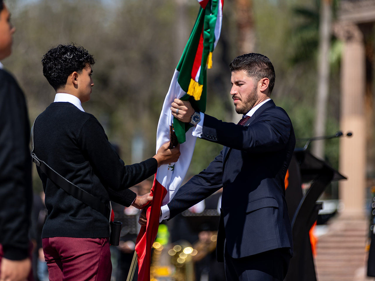 Honrar nuestra bandera es fortalecer a NL como el motor de México: Samuel García