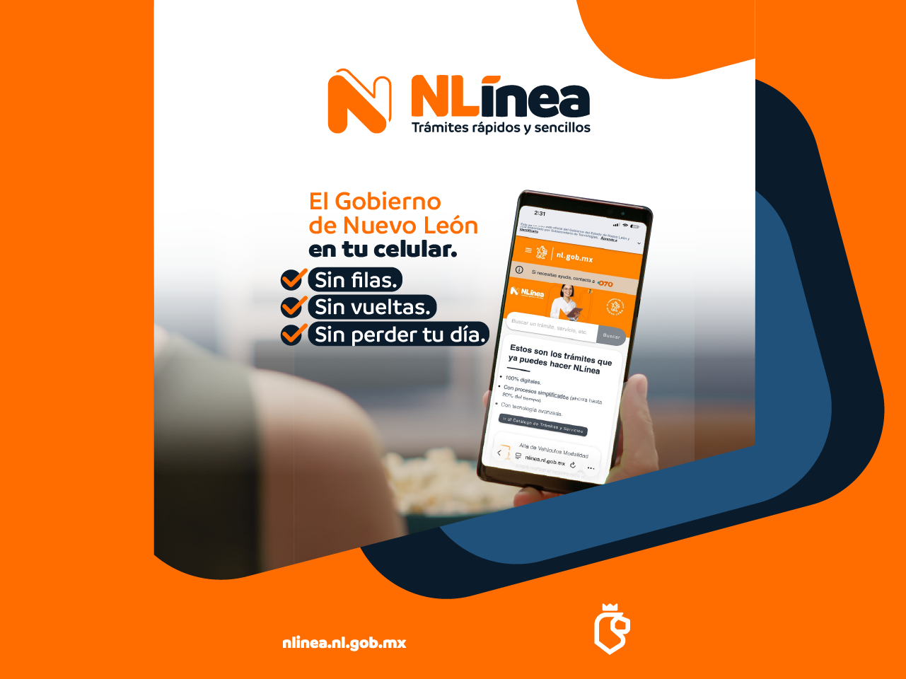 NLínea, Trámites rápidos y sencillos. El Gobierno de Nuevo León en tu celular sin filas, sin vueltas y sin perder tu día.