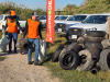 Retiran 167 llantas del Río Santa Catarina en una sola jornada de voluntariado